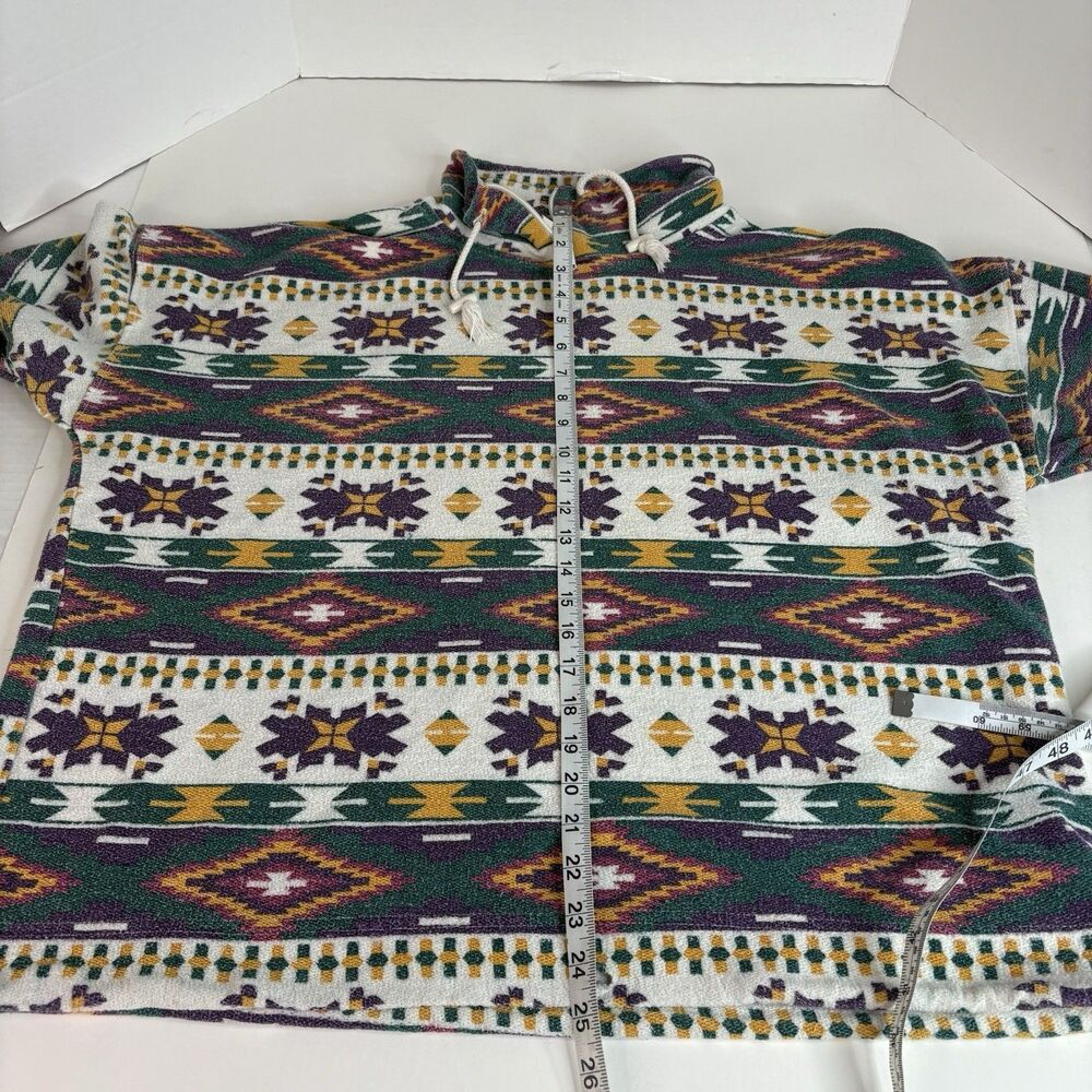 Vintage Jeans Wear Aztec Style Sweatshirt, Multicolored, Large, Quarter Zip - Picture 6 of 7